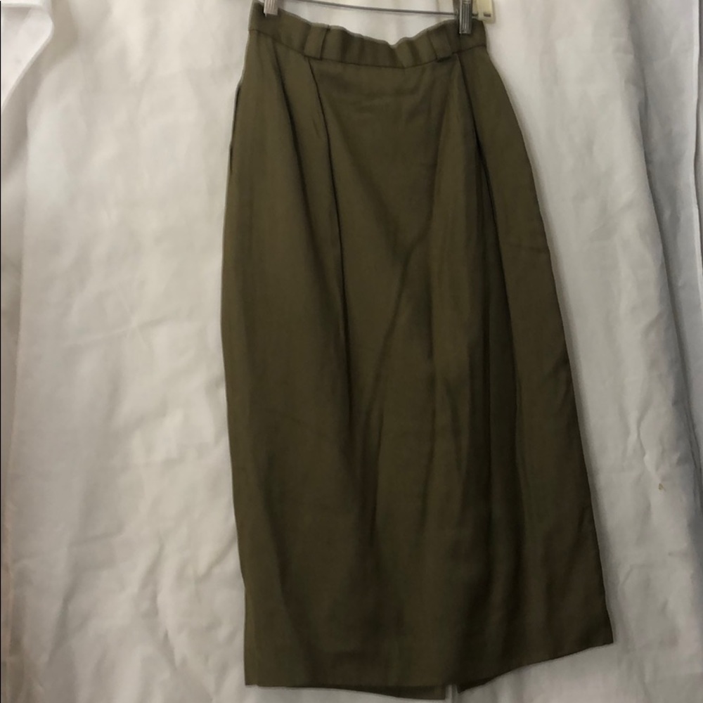 Evan Picone Olive Pencil Skirt